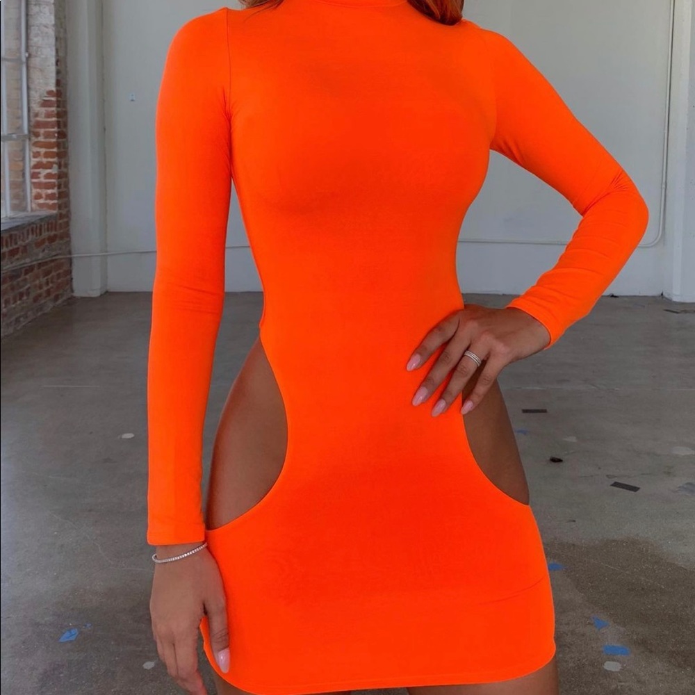 Neon Orange Oh Polly Dress